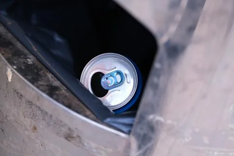 A drinking can in trash Stock Photos