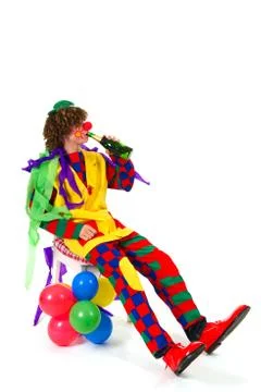 Drinking clown Foto stock