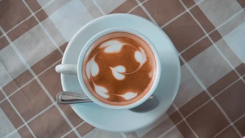 Drinking Coffee. Close Up View Stock Footage 87973464