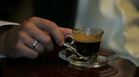 Drinking Coffee Stock Footage 52428822