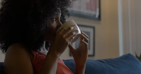 Drinking Coffee Stock Footage 111155678