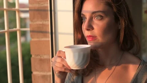 Drinking coffee Stock Footage 139738281