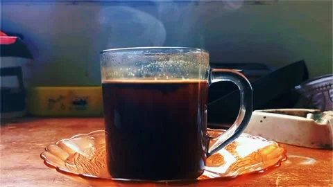 Drinking Coffee Stock Footage 219169099