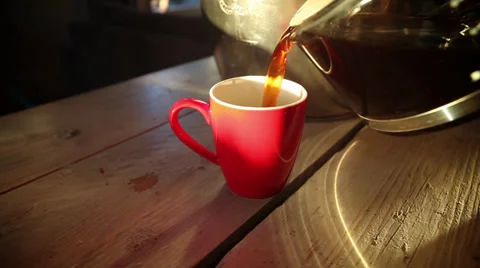 Drinking coffee in morningsun Stock Footage 39255317