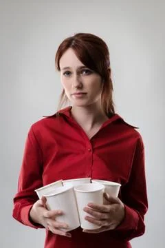 Drinking coffee Foto stock