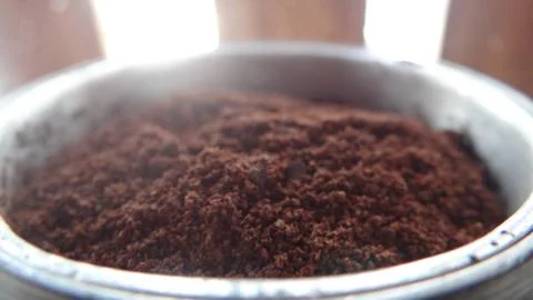 Drinking: coffee powder close-up shot Fotos de archivo