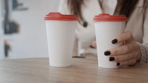 Drinking a cup of extraordinary coffee Stock Footage 117267089