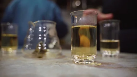 Drinking cup of hot tea Video stock 99964475