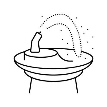 Drinking fountain line icon vector illustration Stock Illustration