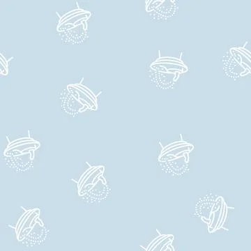 Drinking fountain line seamless pattern Stock Illustration