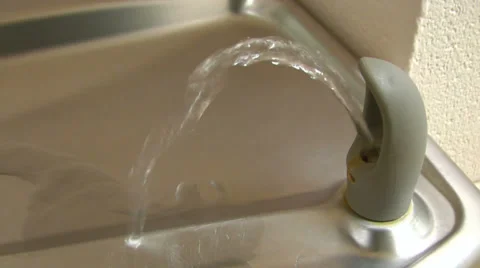 Drinking fountain POV Stock Footage 32228621