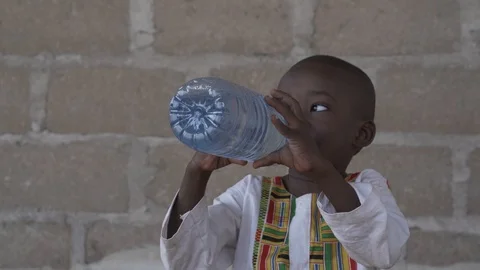 Drinking Fresh Clean Water Stock Footage 96528674