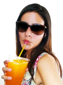 Drinking Frozen Drinks Stock Photos