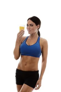 Drinking fruit juice Stock Photos