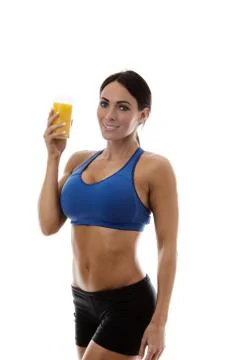 Drinking fruit juice Stock Photos