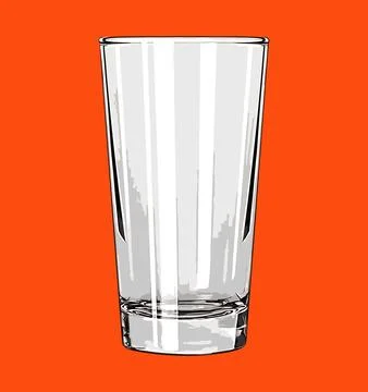 A drinking glass that is commonly used Stock Illustration