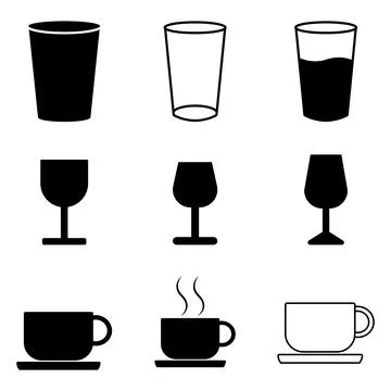 Drinking glass icon vector Stock Illustration