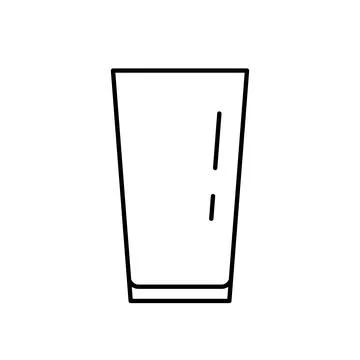 Drinking glass outline vector black icon. EPS 10.. Drink glassware illustrati Illustrazione stock