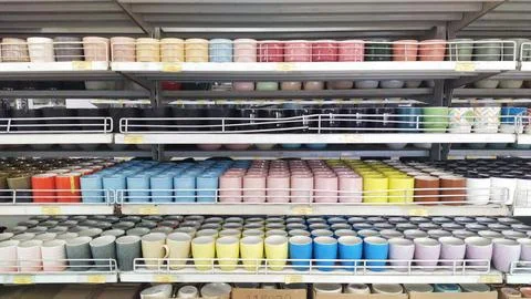 Drinking glasses display Stock Photos