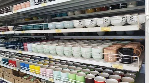 Drinking glasses display Stock Photos