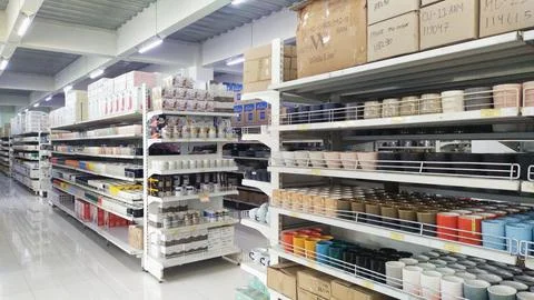 Drinking glasses display Stock Photos