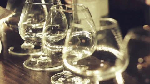 Drinking glasses Stock Footage 68754015