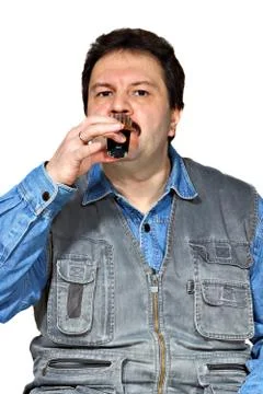 Drinking man Stock Photos