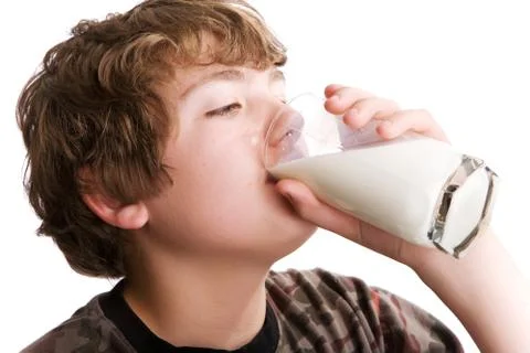 Drinking milk Stock Photos