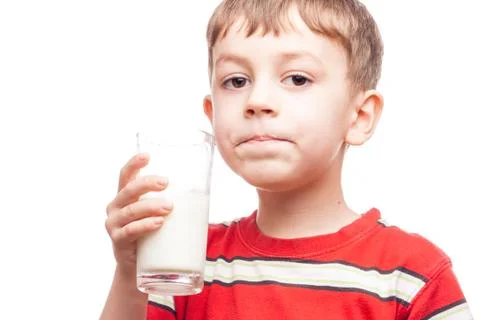 Drinking milk Stock Photos