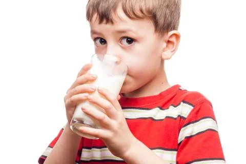 Drinking milk Stock Photos