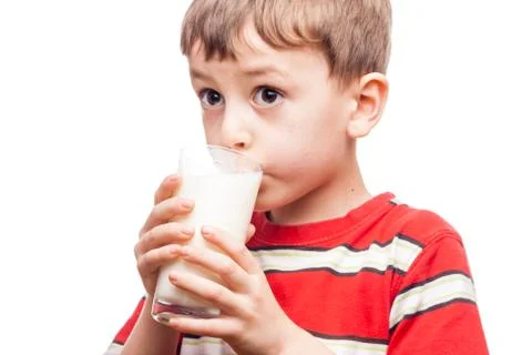 Drinking milk Stock Photos