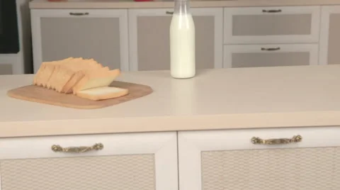 Drinking a milk with thumbs up Stock Footage 57821825