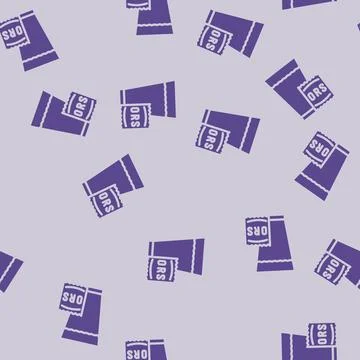 Drinking oral rehydration solution glyph vector seamless pattern Illustrazione stock