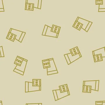 Drinking oral rehydration solution line vector seamless pattern Stockillustratie