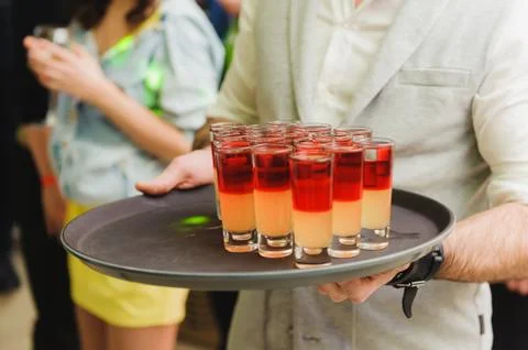 Drinking at a party Foto stock