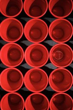 Drinking plastic cups Stock Photos