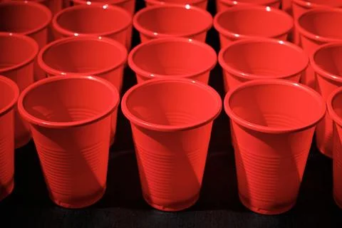 Drinking plastic cups Stock Photos