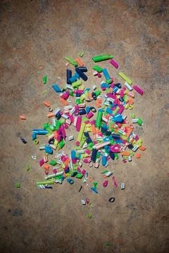 Drinking plastic straws Stockfoto's
