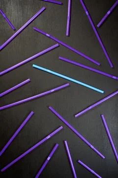 Drinking plastic straws 스톡 사진