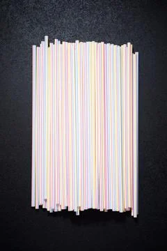 Drinking plastic straws 스톡 사진
