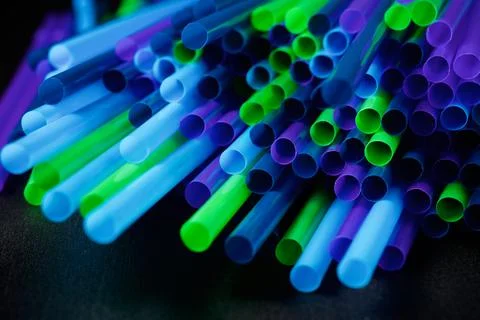 Drinking plastic straws 写真素材