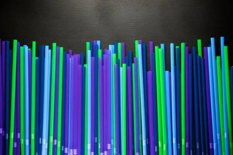 Drinking plastic straws 스톡 사진
