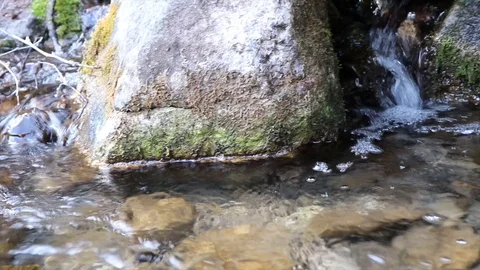The drinking rill is crystal clear Stock Footage 127648317