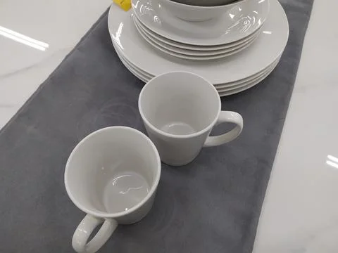 Drinking set equipment on the dining table Stock Photos