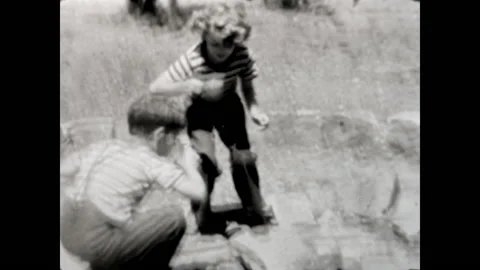 Drinking from a Spring 1938 Stock Footage 225590790