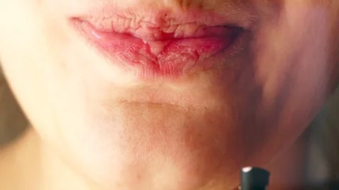 Drinking with straw and smiling Video stock 78394571