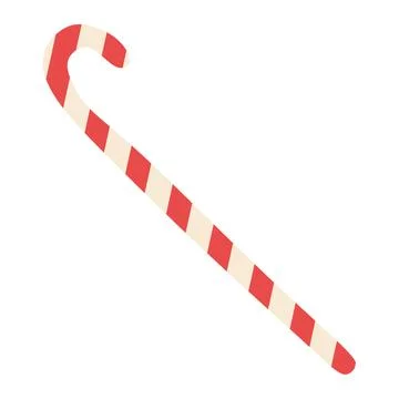 Drinking straw, flat striped illustration isolated on white. Cocktail straw p Stock Illustration