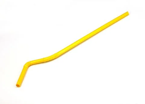 Drinking straw isolated on white Stock Photos