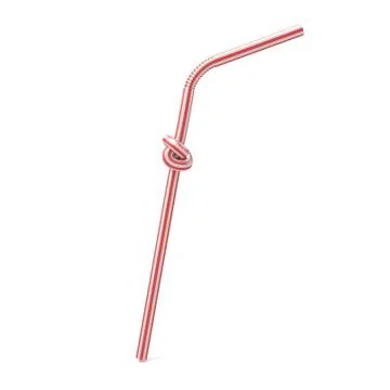 Drinking straw knotted. 3D Stock Illustration