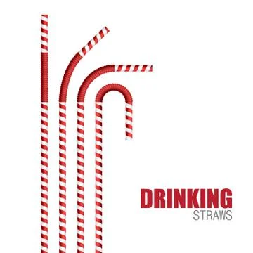 Drinking straws background  vector illustration Stock Illustration